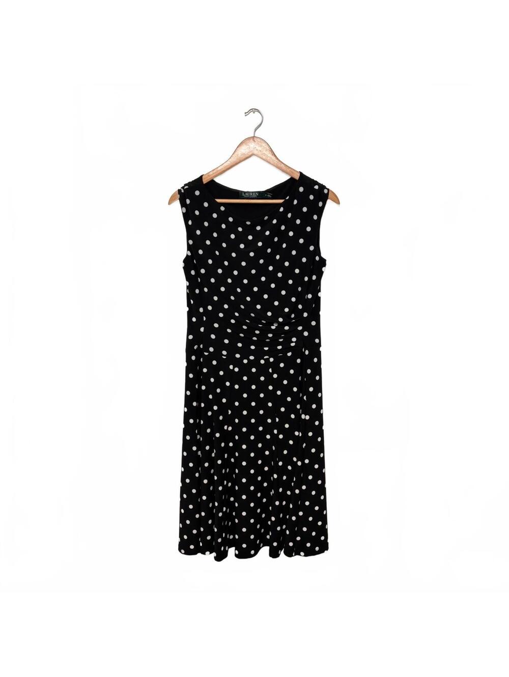 Lauren Ralph Lauren Polka-Dot Jersey Dress